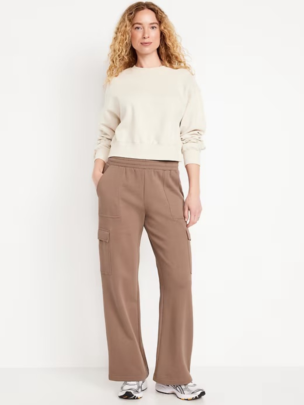 Old Navy High Waisted So Comfy Cargo Wide Leg Sweatpants